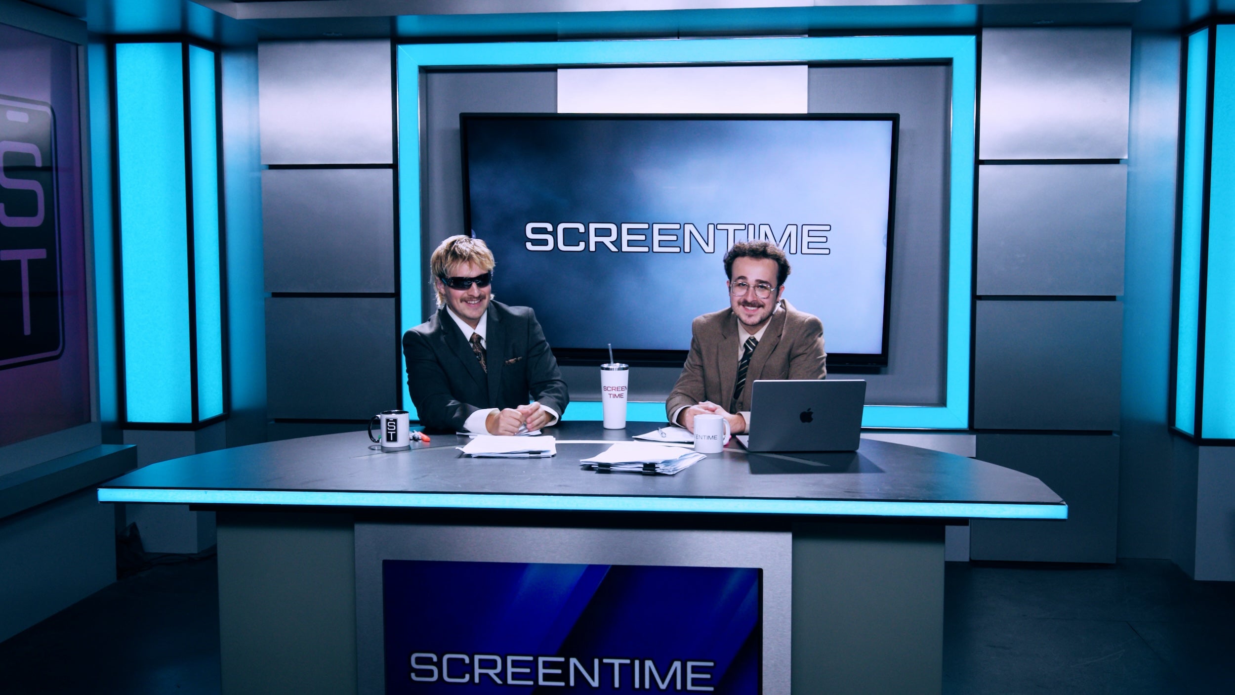 Cam and Pete in the ScreenTime studio